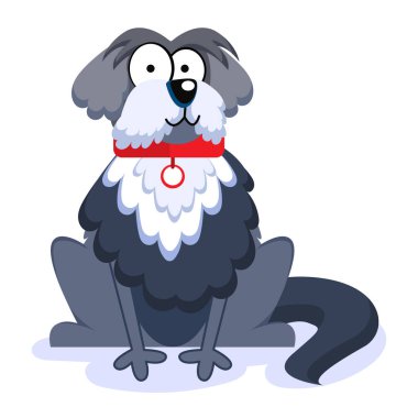 İzole edilmiş şirin köpek cins çizgi film Kawaii Vector