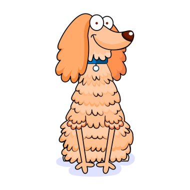 İzole edilmiş şirin cocker spaniel köpek cins çizgi film Vector