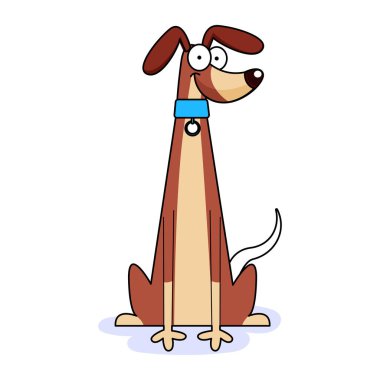 İzole edilmiş şirin köpek cins çizgi film Kawaii Vector