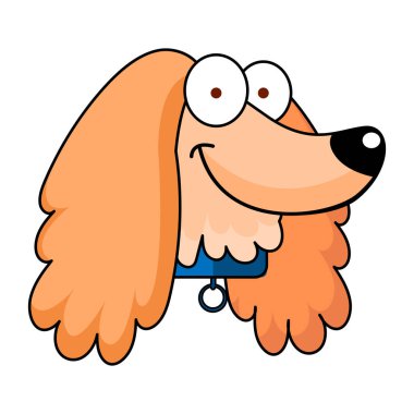 İzole edilmiş şirin cocker spaniel köpek cins çizgi film Vector