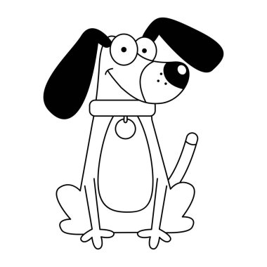 İzole edilmiş şirin köpek cins çizgi film Kawaii Vector