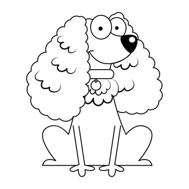 İzole edilmiş şirin cocker spaniel köpek cins çizgi film Vector