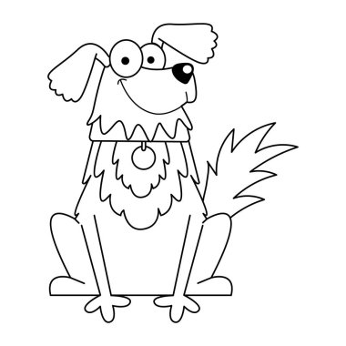 İzole edilmiş şirin labrador köpek cinsi Vector çizgi filmi.