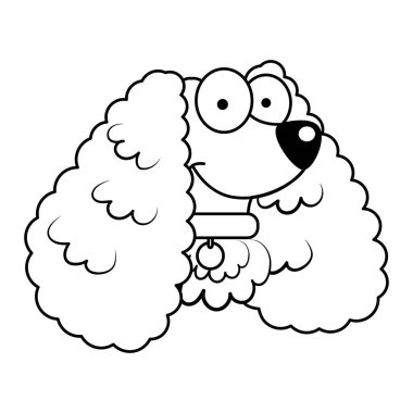 İzole edilmiş şirin cocker spaniel köpek cins çizgi film Vector