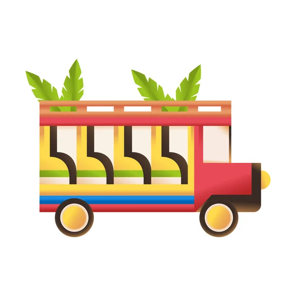 Isolated chiva icon Traditional colombian car Vector — 스톡 벡터