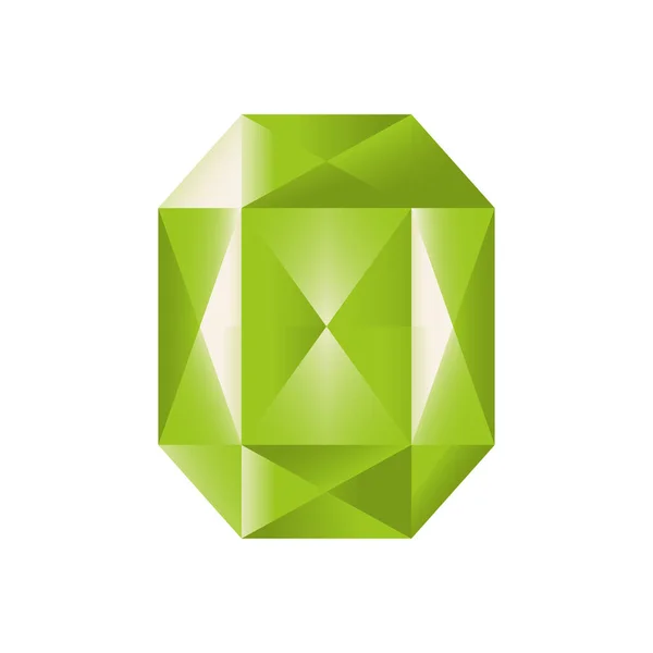 Isolated emerald icon Colombian gemstone Vector — стоковый вектор