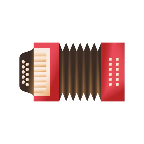 Izolovaná ikona akordeonu Kolumbijský hudební nástroj Vector — Stockový vektor