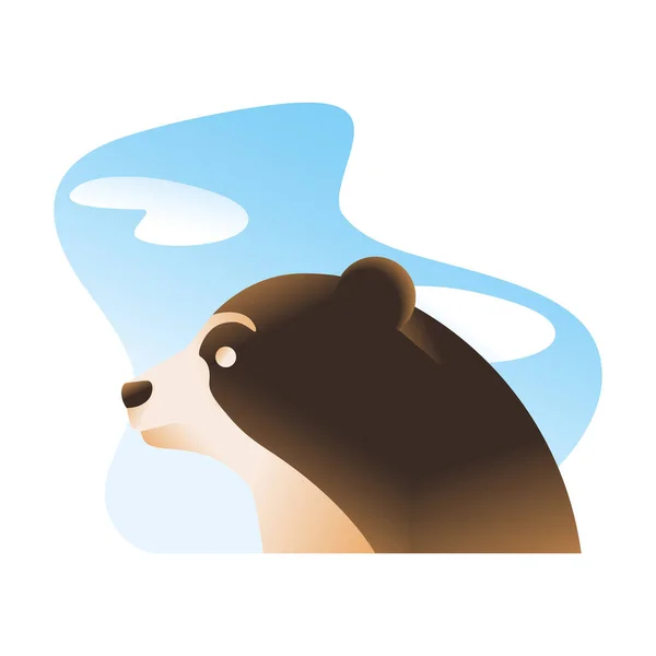 Isolated spectacled bear icon Colombian fauna Vector —  Vetores de Stock