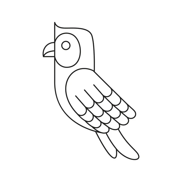 Isolerad colombian macaw colombiansk fauna vektor — Stock vektor