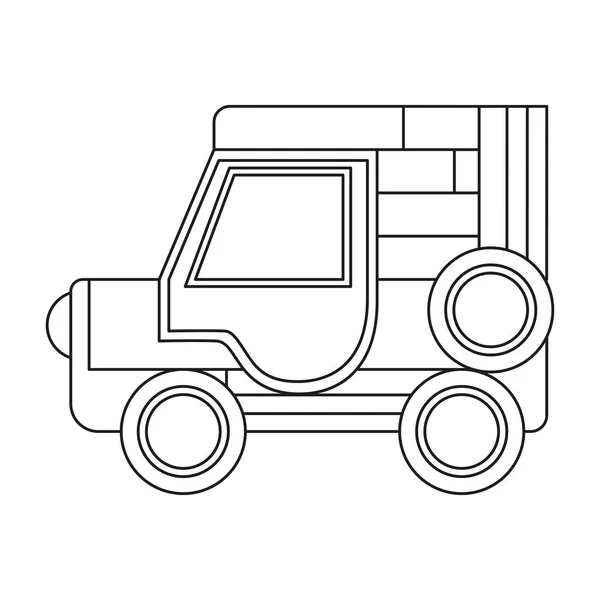 İzole edilmiş yipao simgesi Geleneksel Kolombiya araba taşıyıcısı — Stok Vektör