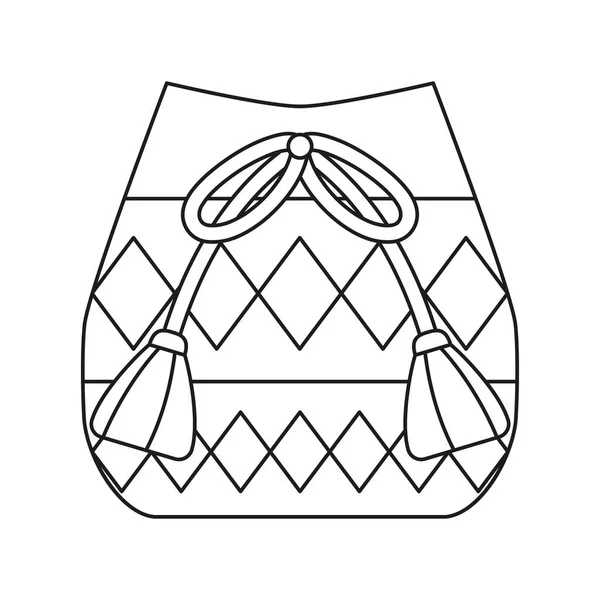 孤立的wayuu背包哥伦比亚文化载体 — 图库矢量图片