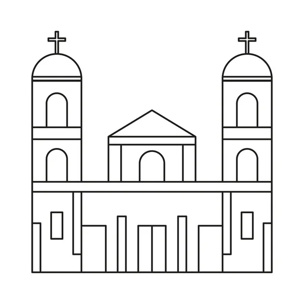 Isolated church icon Religion time Vector — Vetor de Stock