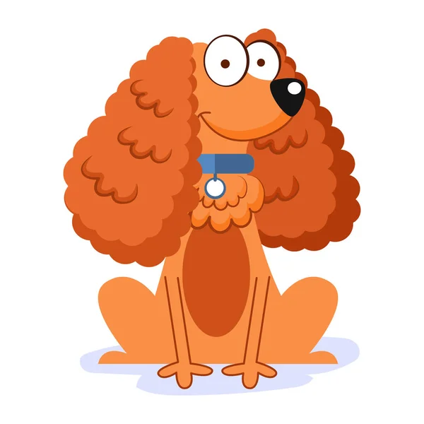 Geïsoleerde schattig cocker spaniel hond ras cartoon vector — Stockvector