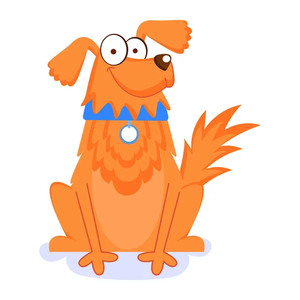 Izolovaný roztomilý labrador pes plemeno kreslený vektor — Stockový vektor