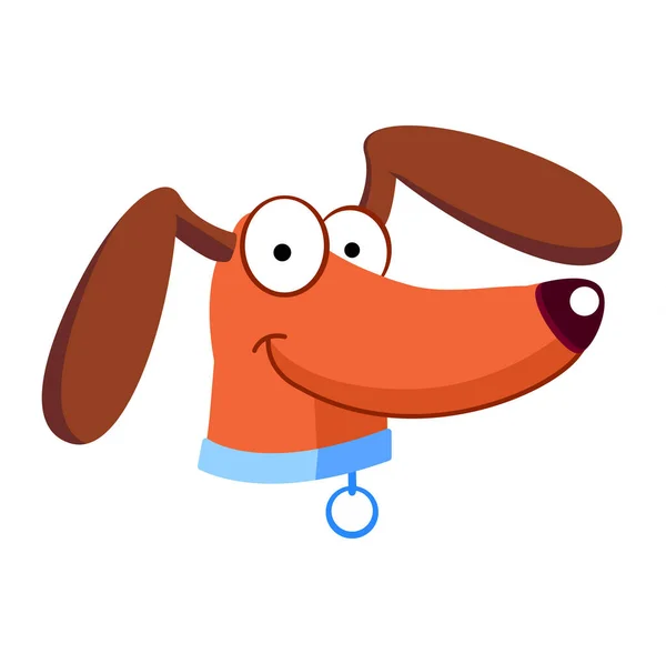 Isolated cute dachshund dog breed cartoon Vector —  Vetores de Stock