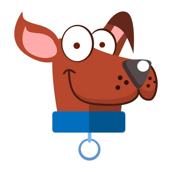Isolated cute great dane dog breed cartoon Vector — Stok Vektör