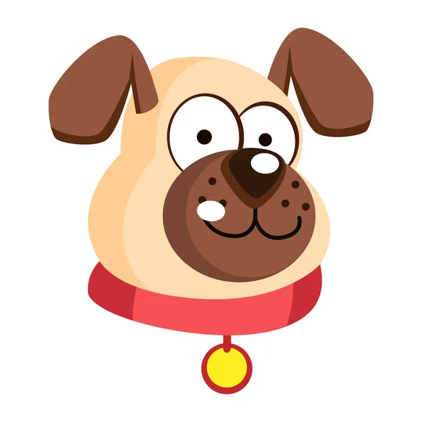 Isolated cute pug dog breed cartoon Vector — Stock Vector