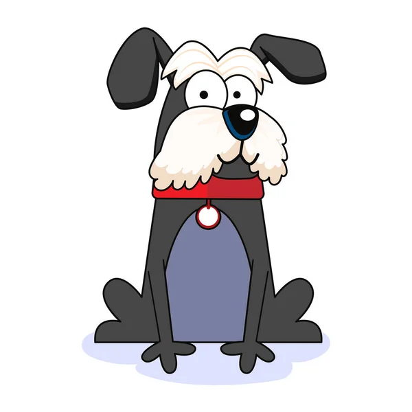 Isolé chien mignon race dessin animé kawaii vecteur — Image vectorielle