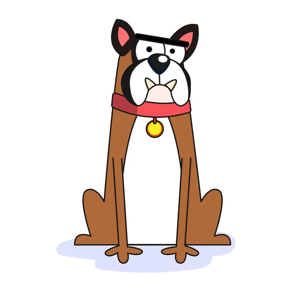 Izolált aranyos kutyafajta rajzfilm Kawaii Vector — Stock Vector