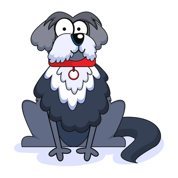 Geïsoleerde schattige hond ras cartoon kawaii Vector — Stockvector