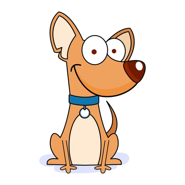 Izolovaný roztomilý čivava pes plemeno karikatura vektor — Stockový vektor