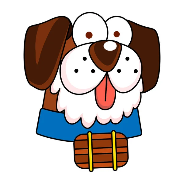 Isolated cute saint bernand dog breed cartoon Vector — Image vectorielle