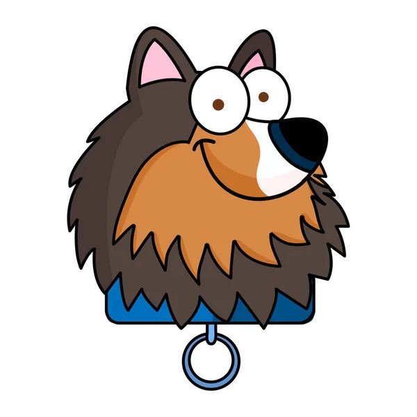 Izolacja cute psa rasy kreskówki kawaii Vector — Wektor stockowy
