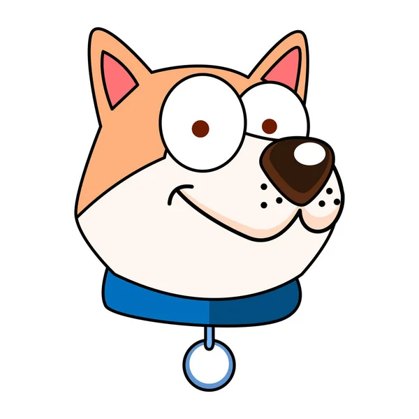 Isolated cute corgi dog breed cartoon Vector — Stock Vector