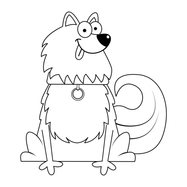 Aislado lindo perro crianza dibujos animados kawaii vector — Vector de stock