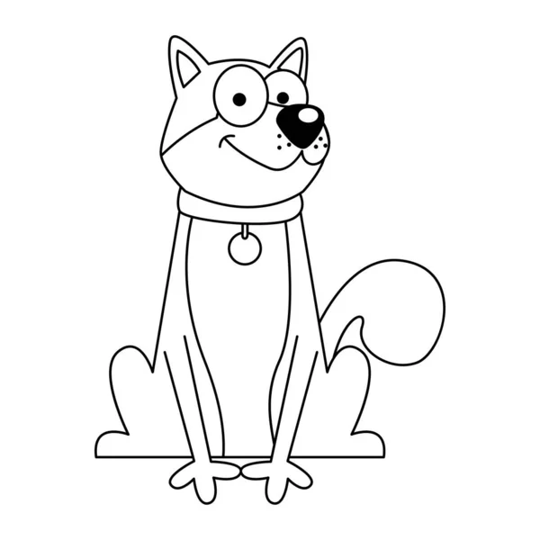 Aislado lindo corgi perro crianza dibujos animados vector — Vector de stock