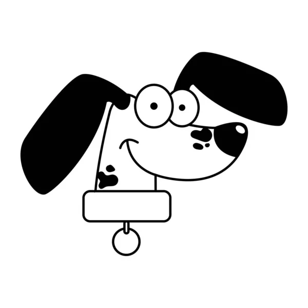 Isolado bonito dalmatian cão raça desenho animado Vector —  Vetores de Stock
