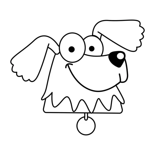Isolado bonito labrador cão raça desenho animado Vector — Vetor de Stock