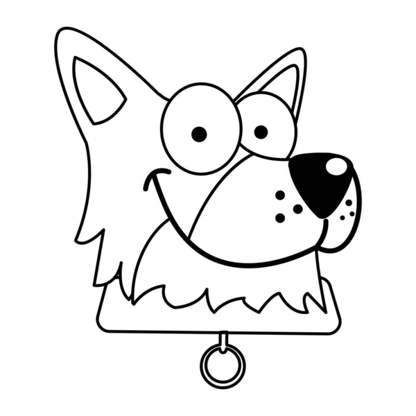Aislado lindo siberiano husky perro crianza dibujos animados vector — Archivo Imágenes Vectoriales