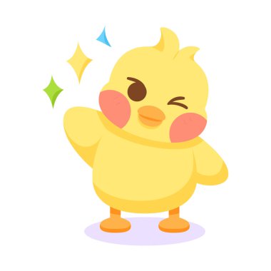 İzole edilmiş, mutlu, çizgi film karakteri Vektör.