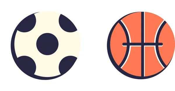 Изолированный футбольный мяч икона школы поставки плоский дизайн вектор — стоковый вектор
