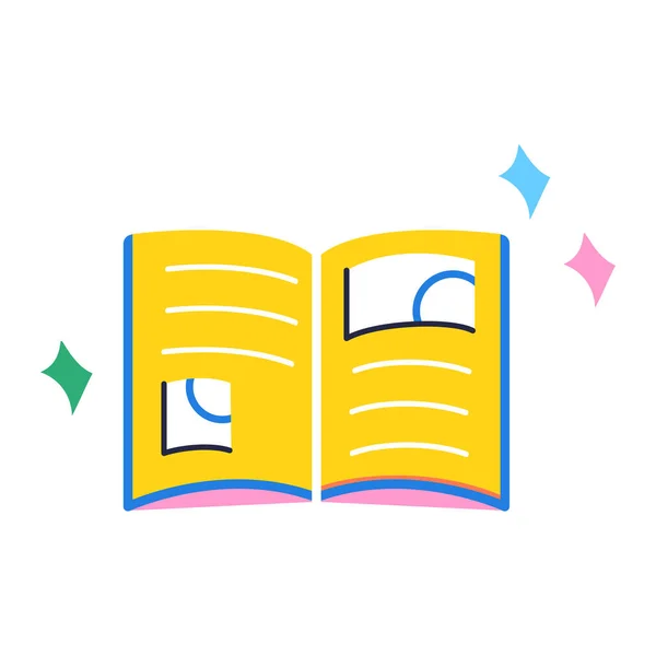 Isolated open book icon School supply flat design Vector — Stock Vector