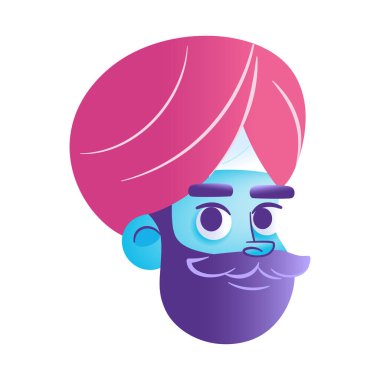 İzole edilmiş erkek şehir karakteri Avatar Vektörü