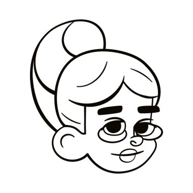 İzole kadın şehir karakteri Avatar Vektörü