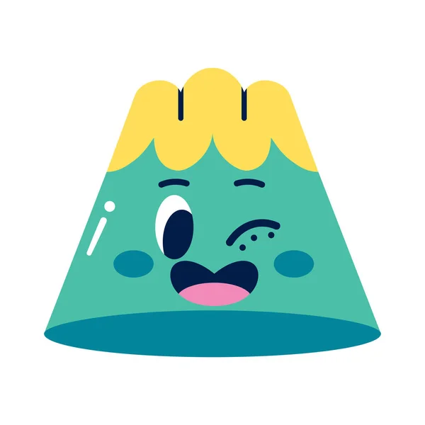 Color aislado feliz gelatina emote Vector — Vector de stock