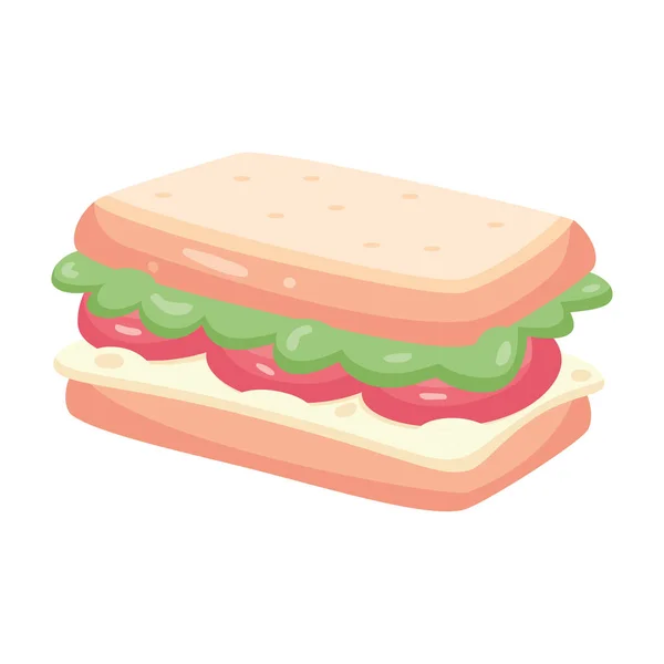 Icono de sándwich aislado Comida saludable Vector — Archivo Imágenes Vectoriales