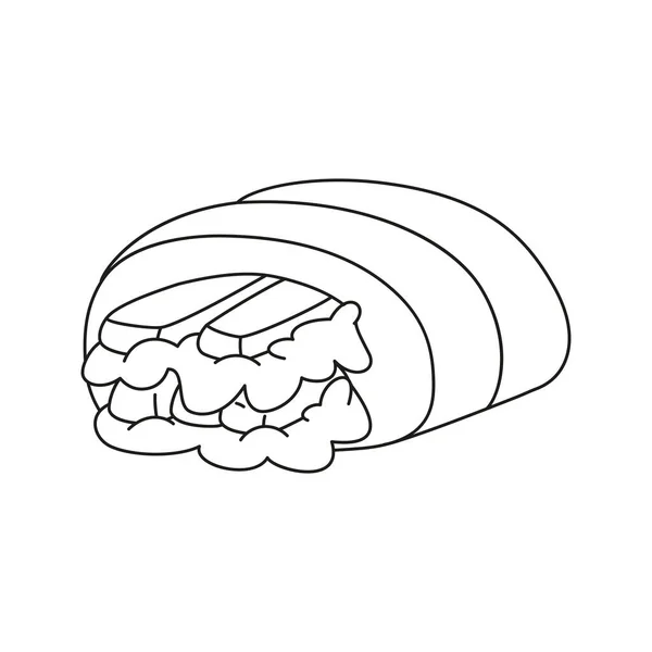 Isolated sandwich icon Healthy food Vector — Stock Vector