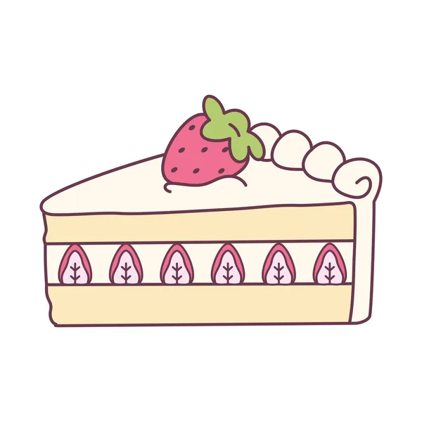 Isolado bolo de frutas ícone Desseert Vector —  Vetores de Stock