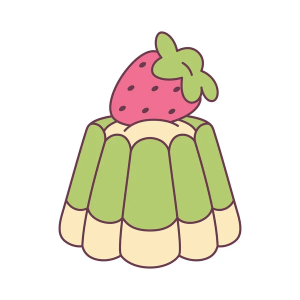 Isolated strawberry jelly Dessert icon Vector — Stock Vector