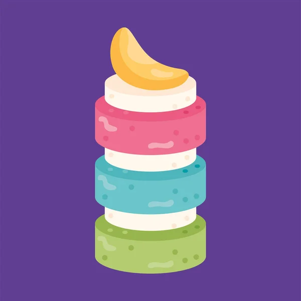 Isolée icône biscuit croquant Dessert vecteur — Image vectorielle