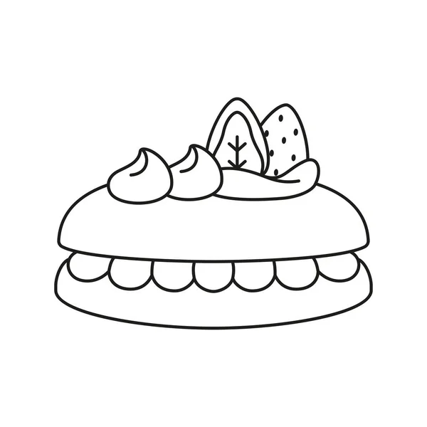 Geïsoleerde geglazuurde donut Dessert icon Vector — Stockvector