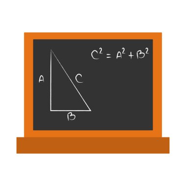 İzole edilmiş karatahta simgesi Okul Tedarik Düz Tasarım Vektörü