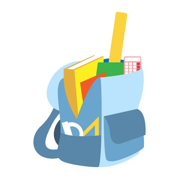 İzole okul çantası ikonu Düz Tasarım Vektörü — Stok Vektör