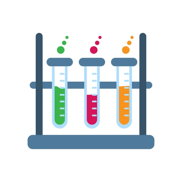 Isolated chemistry test tube icon School supply flat design Vector — Stock Vector