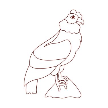 İzole edilmiş ve Akbaba Kuş Simgesi Vektörü