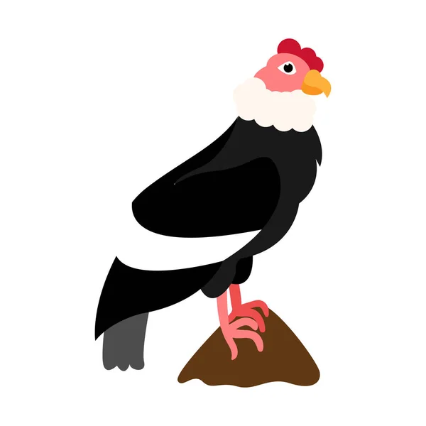 隔離されたアンデスのコンドル鳥のアイコンベクトル — ストックベクタ